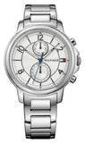 Buy Shop Tommy Hilfiger Claudia White Dial Silver Steel Strap Watch for Women - 1781819 USA Online