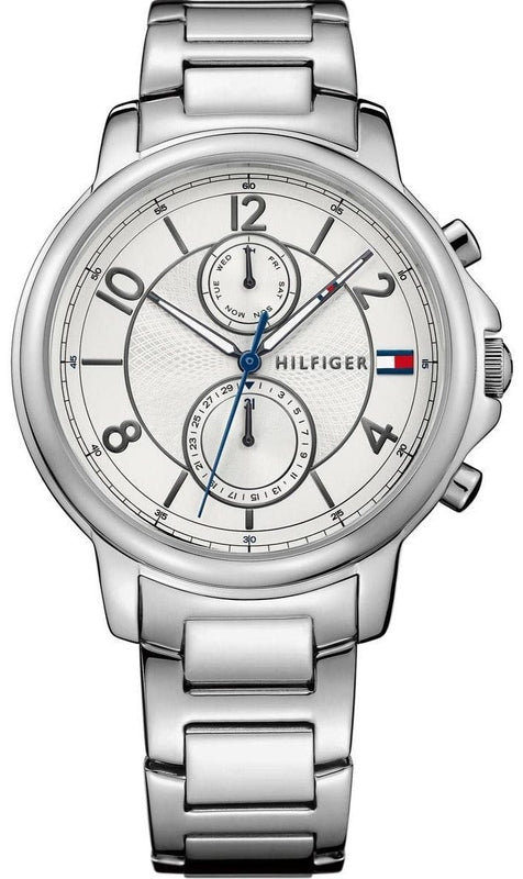 Buy Shop Tommy Hilfiger Claudia White Dial Silver Steel Strap Watch for Women - 1781819 USA Online