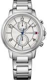 Buy Shop Tommy Hilfiger Claudia White Dial Silver Steel Strap Watch for Women - 1781819 USA Online
