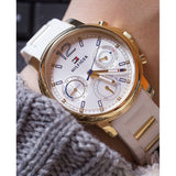 Buy Shop Tommy Hilfiger Claudiia White Dial White Steel Strap Watch for Women - 1781745 USA Online