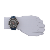 Buy Shop Tommy Hilfiger Cole Black Dial Blue Rubber Strap Watch for Men - 1790984 USA Online