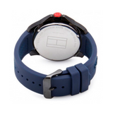Buy Shop Tommy Hilfiger Cole Black Dial Blue Rubber Strap Watch for Men - 1790984 USA Online