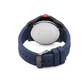 Buy Shop Tommy Hilfiger Cole Black Dial Blue Rubber Strap Watch for Men - 1790984 USA Online