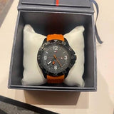 Buy Shop Tommy Hilfiger Cole Black Dial Orange Rubber Strap Watch for Men - 1790985 USA Online