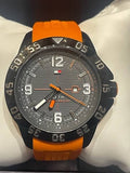 Buy Shop Tommy Hilfiger Cole Black Dial Orange Rubber Strap Watch for Men - 1790985 USA Online