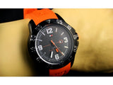Buy Shop Tommy Hilfiger Cole Black Dial Orange Rubber Strap Watch for Men - 1790985 USA Online