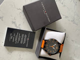 Buy Shop Tommy Hilfiger Cole Black Dial Orange Rubber Strap Watch for Men - 1790985 USA Online