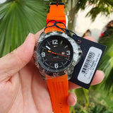 Buy Shop Tommy Hilfiger Cole Black Dial Orange Rubber Strap Watch for Men - 1790985 USA Online