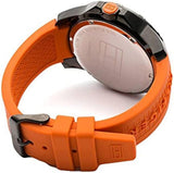 Buy Shop Tommy Hilfiger Cole Black Dial Orange Rubber Strap Watch for Men - 1790985 USA Online