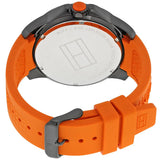 Buy Shop Tommy Hilfiger Cole Black Dial Orange Rubber Strap Watch for Men - 1790985 USA Online
