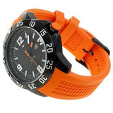 Buy Shop Tommy Hilfiger Cole Black Dial Orange Rubber Strap Watch for Men - 1790985 USA Online