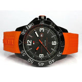 Buy Shop Tommy Hilfiger Cole Black Dial Orange Rubber Strap Watch for Men - 1790985 USA Online