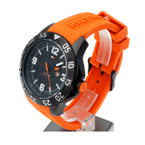 Buy Shop Tommy Hilfiger Cole Black Dial Orange Rubber Strap Watch for Men - 1790985 USA Online