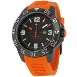 Buy Shop Tommy Hilfiger Cole Black Dial Orange Rubber Strap Watch for Men - 1790985 USA Online