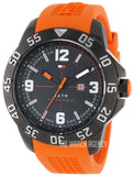 Buy Shop Tommy Hilfiger Cole Black Dial Orange Rubber Strap Watch for Men - 1790985 USA Online