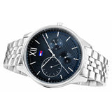 Buy Shop Tommy Hilfiger Damon Chronograph Blue Dial Silver Steel Strap Watch for Men - 1791416 USA Online