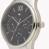 Buy Shop Tommy Hilfiger Damon Chronograph Blue Dial Silver Steel Strap Watch for Men - 1791416 USA Online