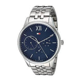 Buy Shop Tommy Hilfiger Damon Chronograph Blue Dial Silver Steel Strap Watch for Men - 1791416 USA Online