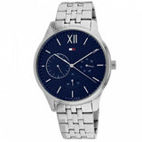 Buy Shop Tommy Hilfiger Damon Chronograph Blue Dial Silver Steel Strap Watch for Men - 1791416 USA Online
