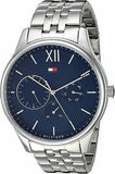 Buy Shop Tommy Hilfiger Damon Chronograph Blue Dial Silver Steel Strap Watch for Men - 1791416 USA Online