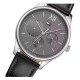 Buy Shop Tommy Hilfiger Damon Multifunction Black Dial Black Leather Strap Watch for Men - 1791417 USA Online