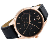 Buy Shop Tommy Hilfiger Damon Quartz Black Dial Black Leather Strap Watch for Men - 1791419 USA Online