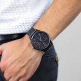 Buy Shop Tommy Hilfiger Damon Quartz Black Dial Black Mesh Bracelet Watch for Men - 1791420 USA Online
