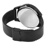 Buy Shop Tommy Hilfiger Damon Quartz Black Dial Black Mesh Bracelet Watch for Men - 1791420 USA Online