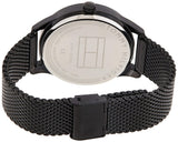 Buy Shop Tommy Hilfiger Damon Quartz Black Dial Black Mesh Bracelet Watch for Men - 1791420 USA Online