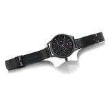 Buy Shop Tommy Hilfiger Damon Quartz Black Dial Black Mesh Bracelet Watch for Men - 1791420 USA Online