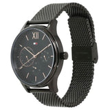 Buy Shop Tommy Hilfiger Damon Quartz Black Dial Black Mesh Bracelet Watch for Men - 1791420 USA Online