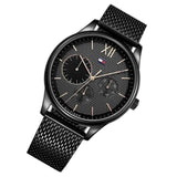 Buy Shop Tommy Hilfiger Damon Quartz Black Dial Black Mesh Bracelet Watch for Men - 1791420 USA Online