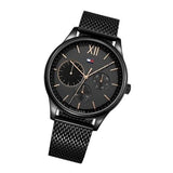 Buy Shop Tommy Hilfiger Damon Quartz Black Dial Black Mesh Bracelet Watch for Men - 1791420 USA Online