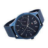 Buy Shop Tommy Hilfiger Damon Quartz Blue Dial Blue Mesh Bracelet Watch for Men - 1791421 USA Online