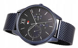 Buy Shop Tommy Hilfiger Damon Quartz Blue Dial Blue Mesh Bracelet Watch for Men - 1791421 USA Online