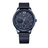 Buy Shop Tommy Hilfiger Damon Quartz Blue Dial Blue Mesh Bracelet Watch for Men - 1791421 USA Online