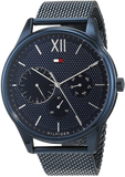 Buy Shop Tommy Hilfiger Damon Quartz Blue Dial Blue Mesh Bracelet Watch for Men - 1791421 USA Online