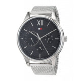 Buy Shop Tommy Hilfiger Damon Quartz Chronograph Black Dial Silver Mesh Bracelet Watch for Men - 1791415 USA Online
