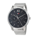 Buy Shop Tommy Hilfiger Damon Quartz Chronograph Black Dial Silver Mesh Bracelet Watch for Men - 1791415 USA Online