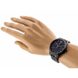 Buy Shop Tommy Hilfiger Damon Quartz Chronograph Blue Dial Black Steel Strap Watch for Men - 1791454 USA Online