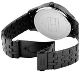 Buy Shop Tommy Hilfiger Damon Quartz Chronograph Blue Dial Black Steel Strap Watch for Men - 1791454 USA Online