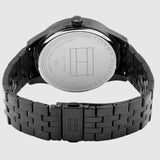 Buy Shop Tommy Hilfiger Damon Quartz Chronograph Blue Dial Black Steel Strap Watch for Men - 1791454 USA Online
