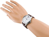 Buy Shop Tommy Hilfiger Damon Quartz White Dial Brown Leather Strap Watch for Men - 1791418 USA Online