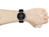 Buy Shop Tommy Hilfiger Daniel Black Dial Black Leather Strap Watch for Men - 1710381 USA Online