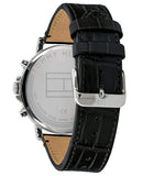 Buy Shop Tommy Hilfiger Daniel Black Dial Black Leather Strap Watch for Men - 1710381 USA Online