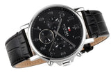 Buy Shop Tommy Hilfiger Daniel Black Dial Black Leather Strap Watch for Men - 1710381 USA Online
