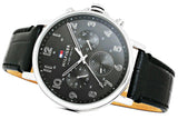 Buy Shop Tommy Hilfiger Daniel Black Dial Black Leather Strap Watch for Men - 1710381 USA Online