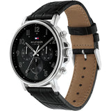 Buy Shop Tommy Hilfiger Daniel Black Dial Black Leather Strap Watch for Men - 1710381 USA Online