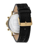 Buy Shop Tommy Hilfiger Daniel Black Dial Black Leather Strap Watch for Men - 1710417 USA Online
