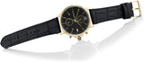 Buy Shop Tommy Hilfiger Daniel Black Dial Black Leather Strap Watch for Men - 1710417 USA Online